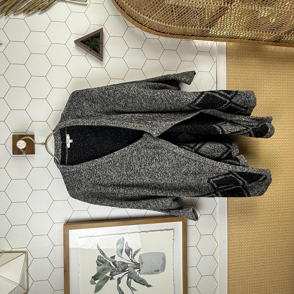Madewell Charcoal All Angels Open Front Drape Oversized Cardigan - Size - M/L